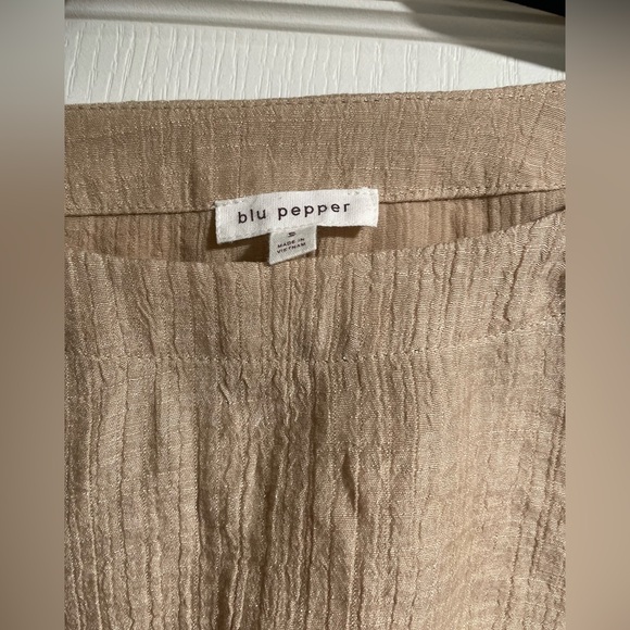 Blu Pepper Coord Tan Set Wide Leg / Cropped sleeve - Picture 6 of 8